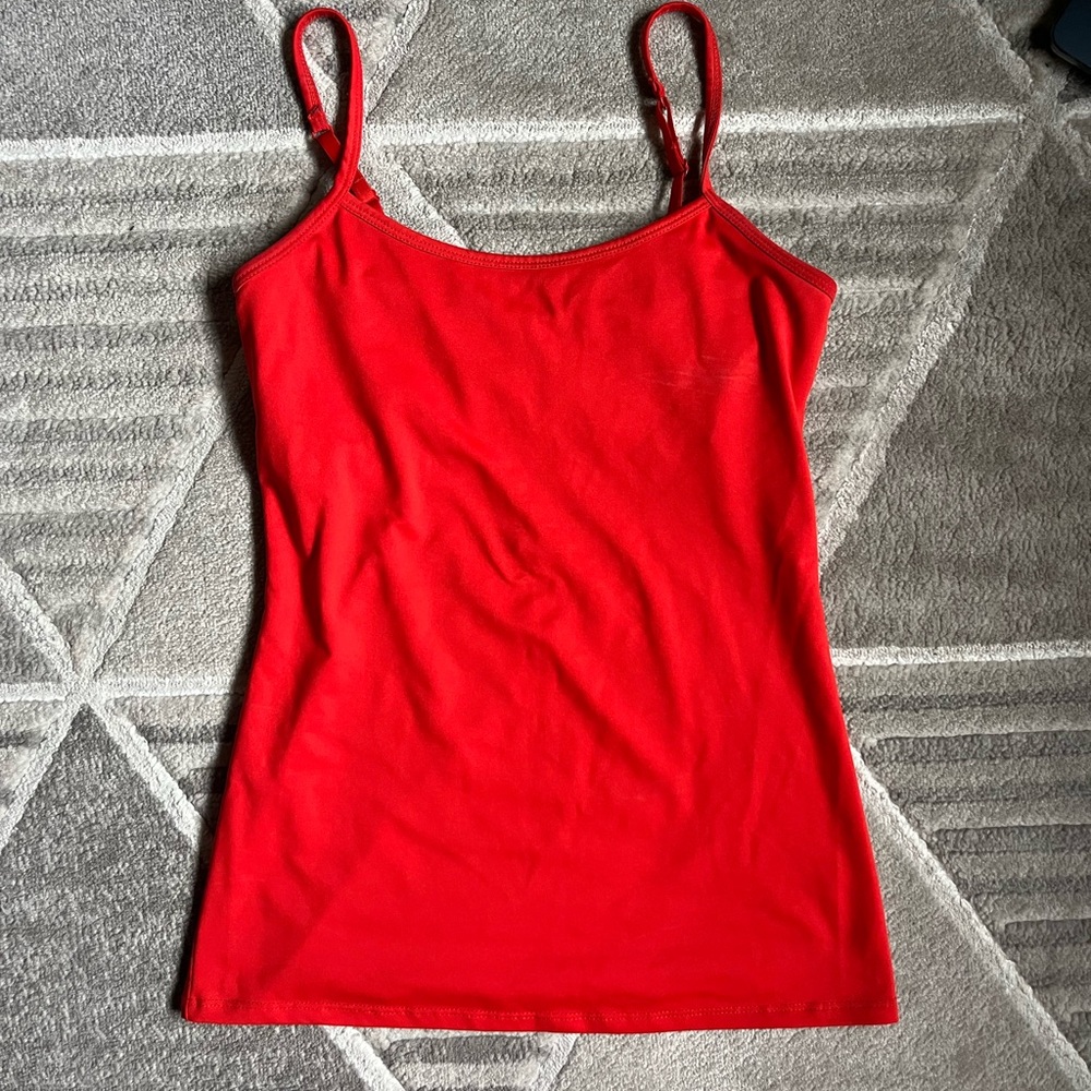 New York & Company Red Fitted Sleeveless Camisole